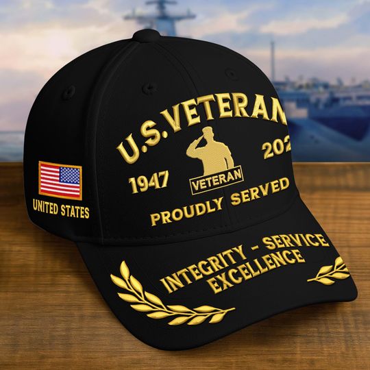 Embroidered Veterans Caps - Custom Military Hat, Embroidered Patch Design