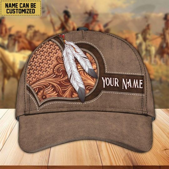 Discover Personalized Native Pride Baseball Caps Tribe Hats Indian Gift Native American Gift Cap for Men Women Indigenous Caps Native Feather Cap