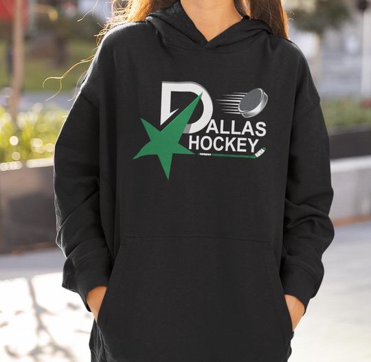 Discover Dallas Hockey Hoodie | Stars Long Sleeve | Birthday Gift | NHL Fan Gift | Big D Sweater Fan Gift | Sports Apparel Unisex Hoodie