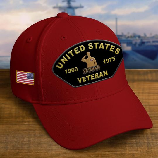 Embroidered Veterans Caps - Personalized Military Hats, Embroidered Patch Design
