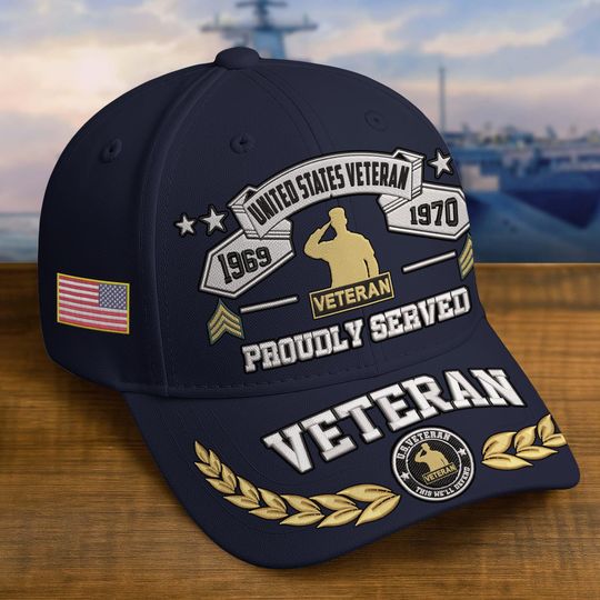 Embroidered Veteran Hats - Customized Military Cap, Embroidered Patch Design