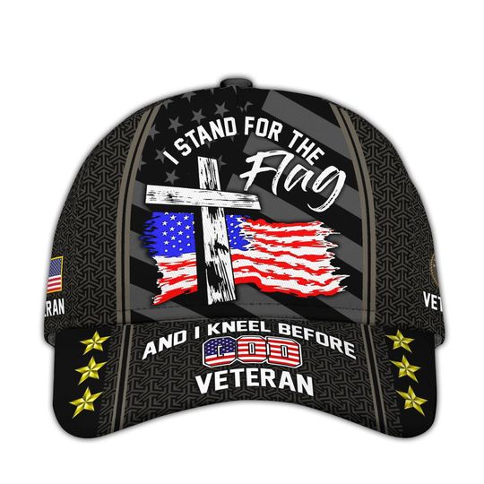 Veteran Caps For Men  I Stand For Flag Military Veteran Cap