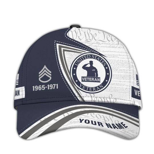 Personalized Veteran Baseball Caps  Military Veteran Hats, Patriotic Baseball Hat
