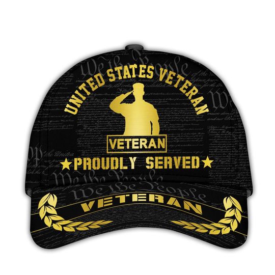 Proudly Served Veteran Baseball Caps  Military Veteran Hats, Patriotic Baseball Hat