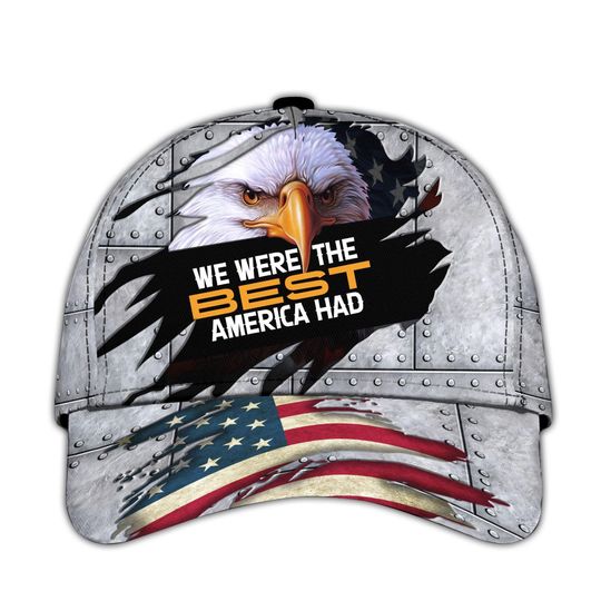 Veteran Caps For Men Bald Eagle Hat Proudly Serve Military Hat For Men Patriotic Cap
