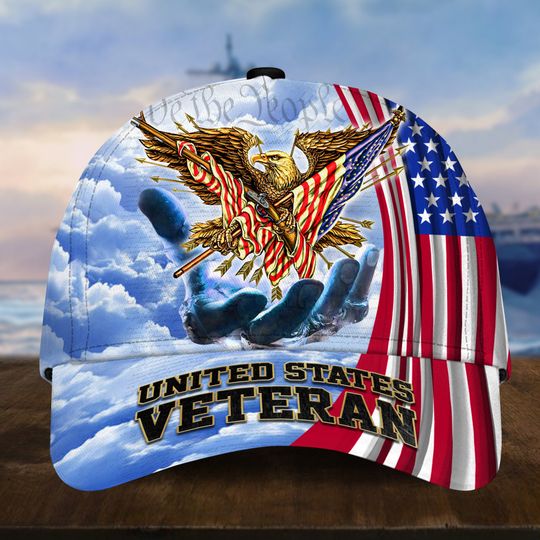 Proud US Veteran Dad Hat American Eagle Cap Men Veteran Caps For Men