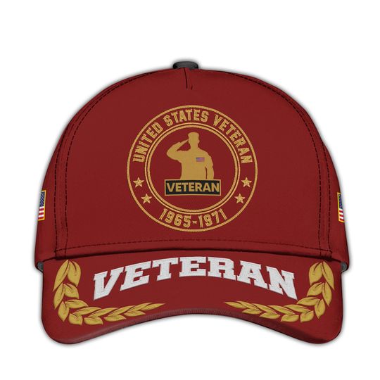 Personalized Embroidered Veteran Hats - Patriotic Baseball Cap Military Ball Caps