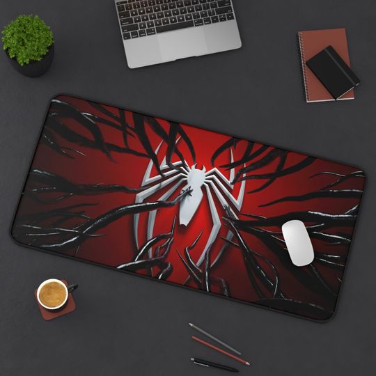 Discover Marvel's Spider-Man 2 Venom Symbiote Desk Mat | Gaming Desk Mat | 3 Different Desk Mat Sizes