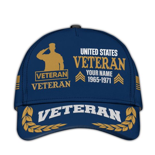 Personalized Embroidered Veteran Caps  Patriotic Cap Military