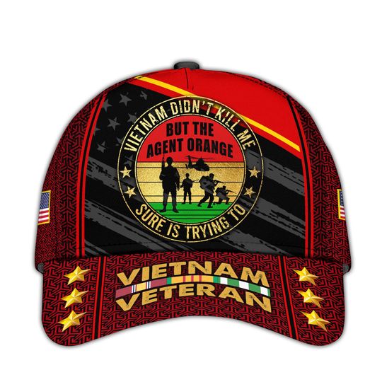 Discover Vietnam Veteran Hats For Men Disabled Veteran Hat Agent Orange Mens Patriotic Baseball Cap Military Hat Cap Vietnam Veteran Gift For Veteran