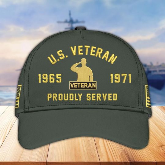 Embroidered Military Veteran Hats - Personalized Proudly Served Veteran Hat