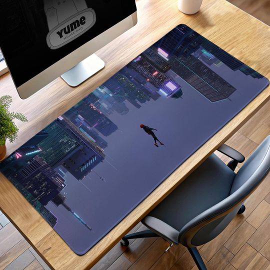 Spider-Verse Gaming Mouse Pad, Miles Morales Desk Mat, Superhero Office Gift