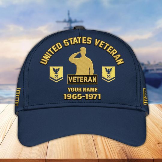 Embroidered Military Veteran Hats - Personalized United States Veteran Hat