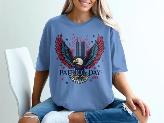 Discover Patriot Day 2025 T-Shirt: Eagle Wings, Twin Towers, USA Stars