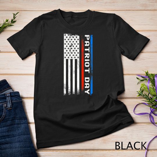 Distressed Patriot Day Shirt American Flag T-Shirt