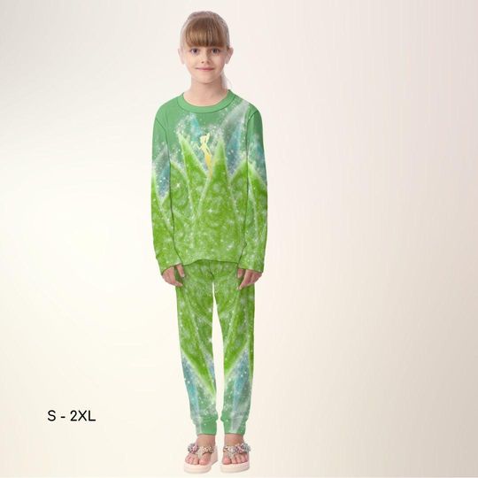 Tinkerbell Fairy Kids' Pajamas Set Lounging Set Cosplay Pajamas Halloween Pajamas Fairies, Tinkerbell Kids Unisex ++Y