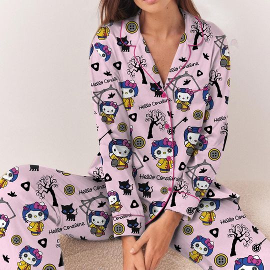 Discover Coraline Halloween Pajamas Set Long