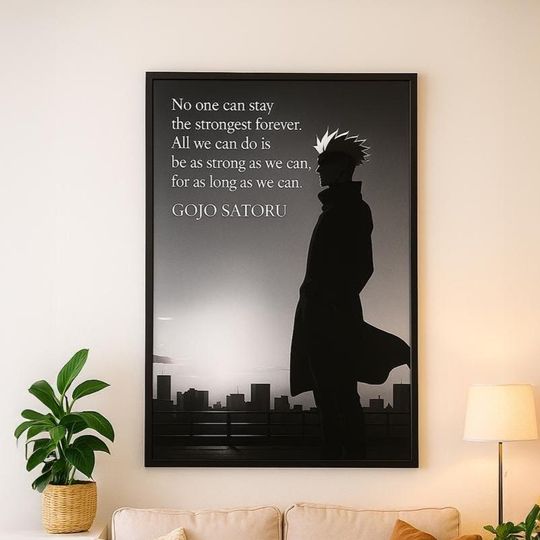 Discover Gojo Satoru Anime Poster: Jujutsu Satoru Silhouette Art (Digital Download