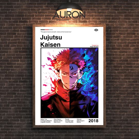 Discover Jujutsu Satoru Poster | JJK Anime & Manga Poster | Vertical Premium Matte Print | Vintage Retro Art