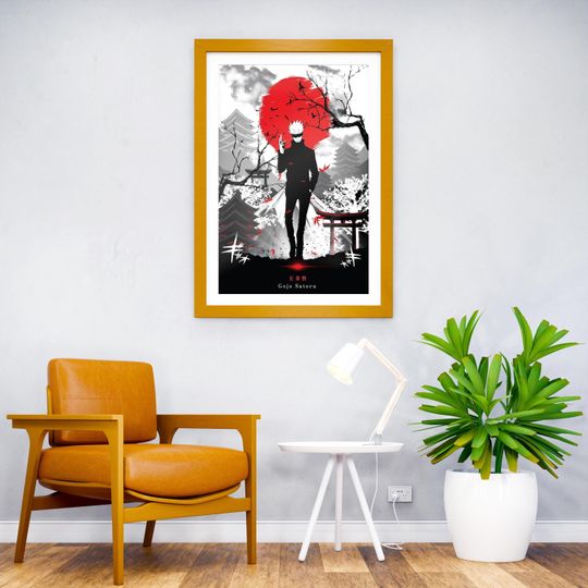 Gojo Satoru Art Poster | Jujutsu Satoru Premium Matte Vertical Poster | Japanese Anime Decor