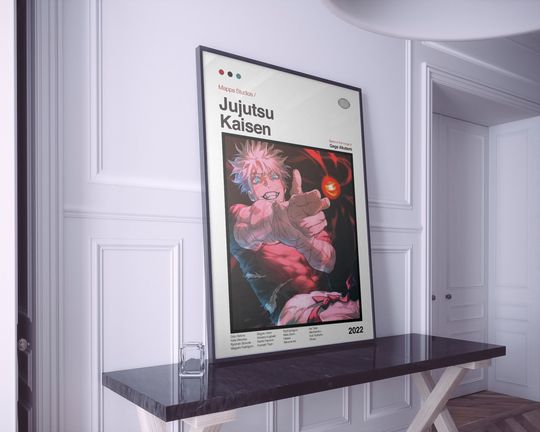 Discover Jujutsu Satoru Anime Poster - Minimalist Vintage Retro Art Print - Vertical Poster for Home & Living