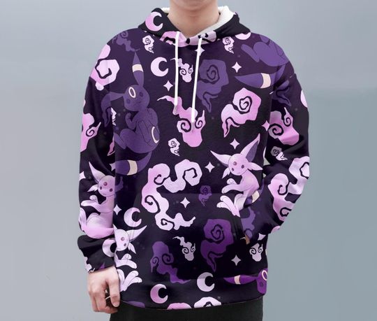 Umbreon Hoodie Shirt Espeon Unisex Hoodie Aloha Kawaii Hoodie Cute Umbreon Shirt