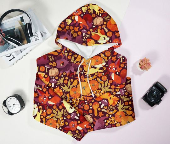 Vulpix Hoodie, Cozy Kawaii Hoodie, Cute Unisex Hoodie, Trendy Graphic Hoodie