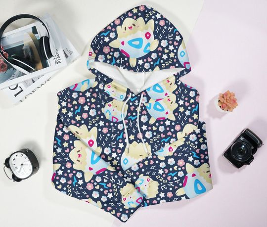 Togepi Hoodie Shirt, Trendy Unisex Hoodie, Kawaii Purple Graphic Hoodie