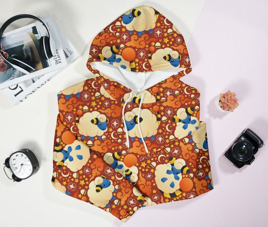 Discover Mareep Hoodie, Cute Sheep Hoodie, Cozy Fleece Hoodie for Her Him