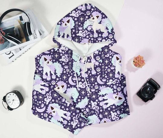 Discover Galarian Ponyta Hoodie Shirt, Kawaii Unisex Hoodie, Cute Pastel Magical Horse Sweatshirt