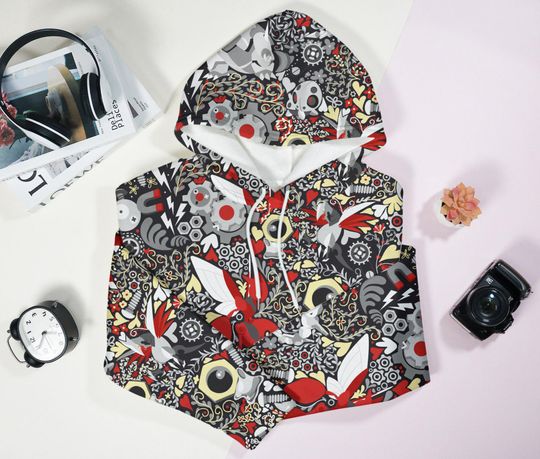 Scizor and Aggron Hoodie Shirt, Trendy Unisex Hoodie, Aloha Tropical Kawaii Shirt