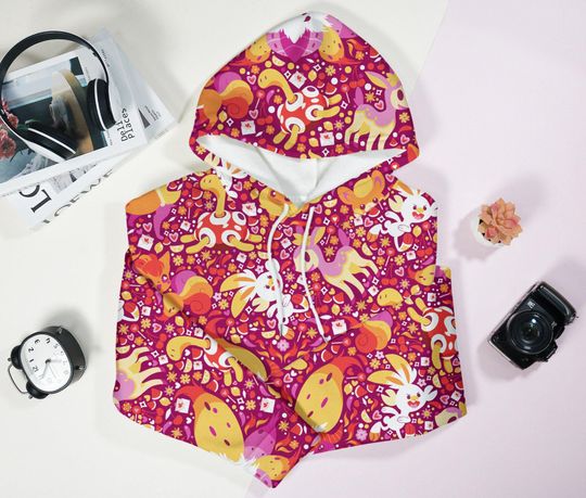 Vulpix Hoodie, Cute Shuckle Hoodie, Shuckle Kawaii Shirt, Colorful Unisex Sweatshirt