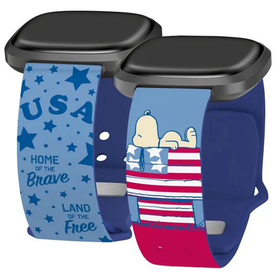 Discover Peanuts Patriotic HD Watch Band Compatible with Fitbit Versa 3 & Sense