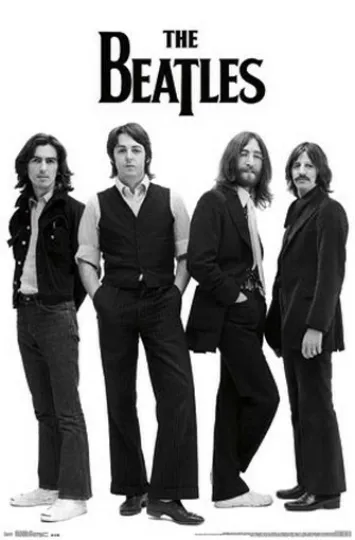 The Beatles Poster, White Background Shot, Rare Hot New, Vertical Poster