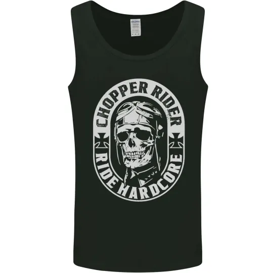 Discover Biker Chopper Rider Motorbike Motorcycle Mens Vest Tank Top