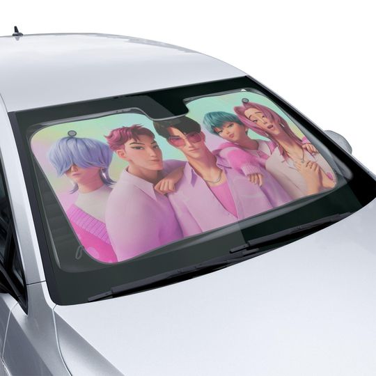 K-Pop Demon Hunters The Saja Boys Car Sun Shades, Vehicle Windshield Visor, Automotive Sunshade, UV Protection Shade, Pop Culture