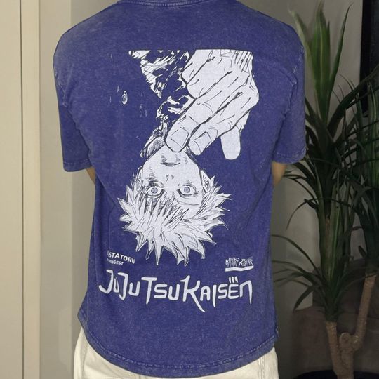 Gojo Satoru Jujutsu Satoru Oversized Tee: Y2K Anime Streetwear