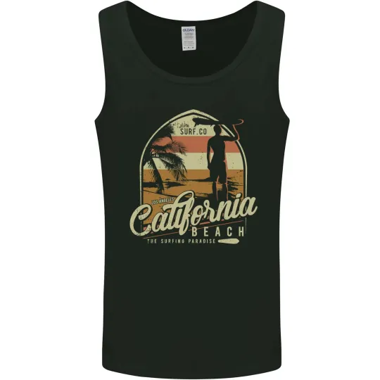 Discover California Beach Surfing Surf Surfer Men's Tank Top