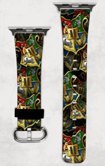 Discover Harry Potter Hogswarts Apple Watch Band NEW 38/40/41 & 42/44/45 Crest Shield
