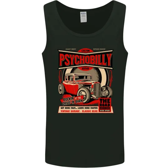 Discover Psychobilly Custom Hot Rod Men's Tank Top
