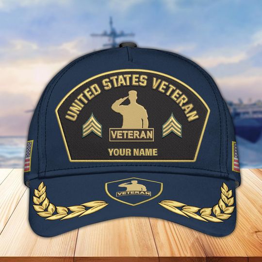Embroidered Veteran Hats - Personalized Military Retired Hats