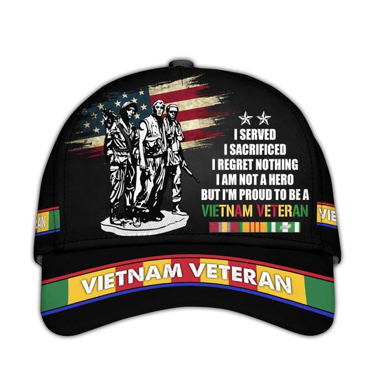 Vietnam Veteran Hats For Men Proud Vets Baseball Cap Vietnam Veterans Cap