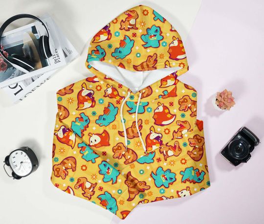 Totodile Fuecoco Hoodie, Cute Tropical Hoodie, Cozy Unisex Hoodie Sweatshirt