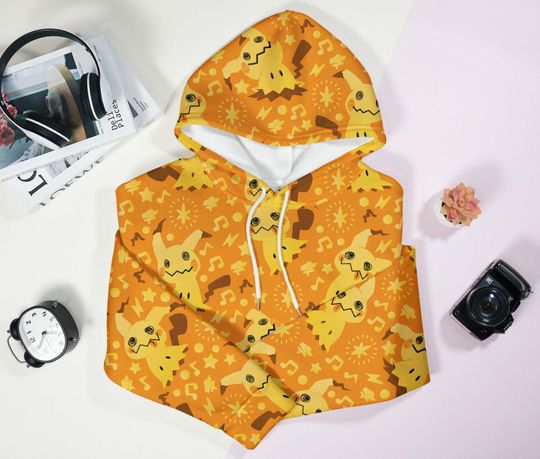 Mimikyu Hoodie, Cute Ghost Hoodie for Her Him, Kawaii Sweatshirt