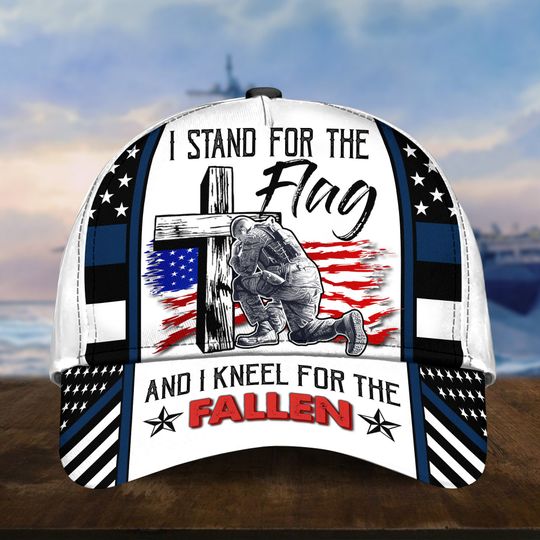 Discover I Stand For Flag And I Kneel For The Fallen Hat, Cap For Veteran, US Military Gift For Men