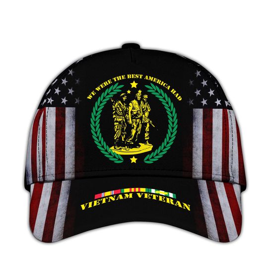 Vietnam War Veteran Hat Proud US Veteran Dad Hat