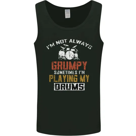Discover I'm Not Always Grumpy Drums Drummer Men's Tank Top