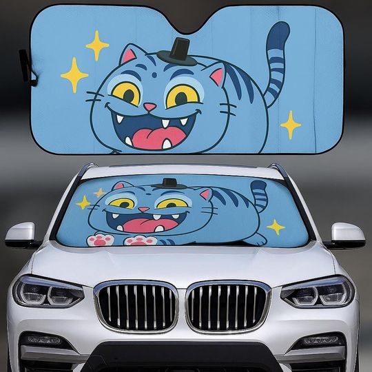 Demon Hunter Tiger Car Sun Shade, Merch Kpop Car Sunshade, Hunters Tiger fan, Bird Demon Hunter Tiger Gift, Kpop Demon Hunters