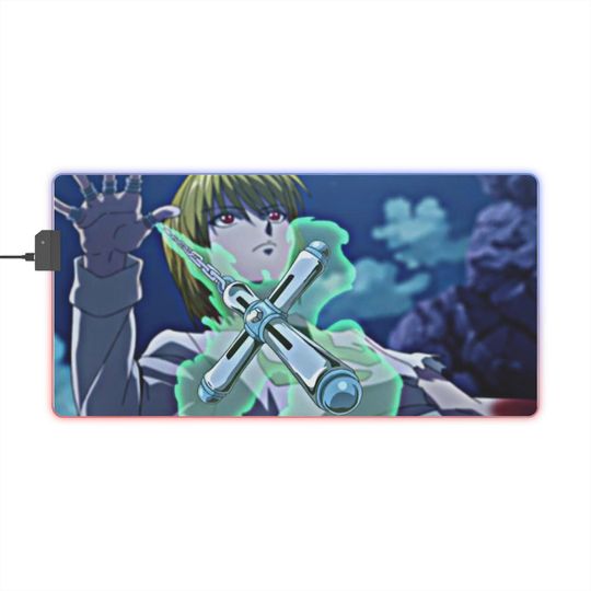 Anime LED Gaming Mouse Pad, RGB Desk Decor, Computer Accessories Gift, Gamer Setup Essentials, Cosplay Merchandise