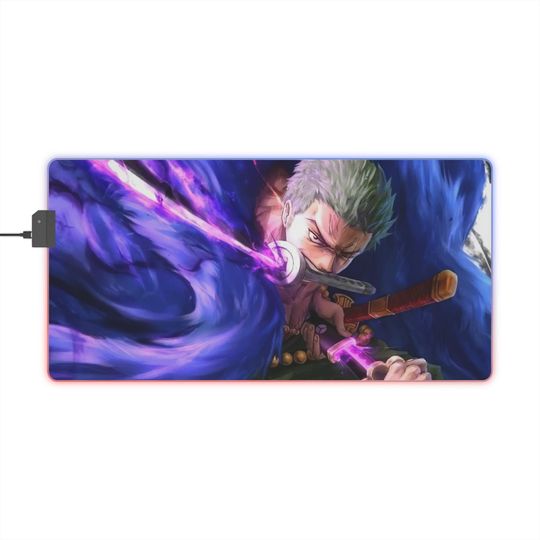 LED Gaming Mouse Pad with Dynamic Lighting, Gamer Desk Accessory, Anime Desk Mat, Customizable RGB Pad, Perfect for Gaming Setup